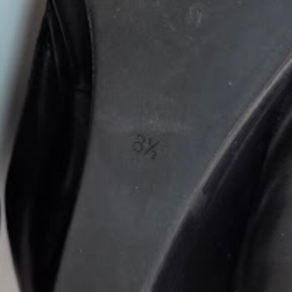 Tory Burch Black Leather Jolie Wedge Cap Toe Pumps 8.5 - Picture 11 of 13